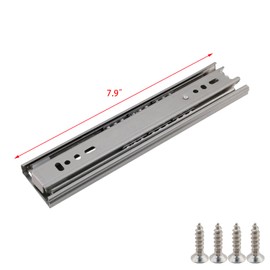 Coshar 1 Pair 8 Inch Stainless Steel Drawer Slides Side Mount Heavy Duty Full Extension Ball Bearing Drawer Slides for Dresser, Kitchen Cabinet, 8 Inch Stainless Steel Enhanced