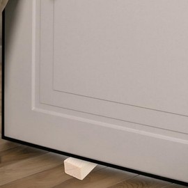 TEHAUX 2pcs Wooden Door Stop Non- Design for Bedroom and Home Use Anti-Collision Door Holder to Keep Open and Compact Stopper