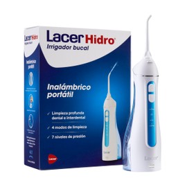 LACER HIDRO Portable and Wireless Oral Irrigator with 2 Refills, Fast and Effective Interdental Cleaning, 4 Cleaning Modes, 7 Pressure Levels, Ergonomic and Compact Design
