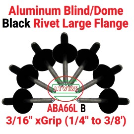 Cellus (50) Aluminum Large Head rivet 3/16 x Grip (1/4" to 3/8") ABA66L B