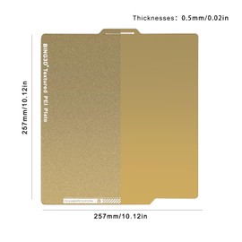 for Bambu Lab A1/X1C/X1/X1E/P1P/P1S 3D Printers, 3D Printers 257x257mm Spring Steel Plate (PEI Frosted + PEI Smooth)