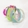 Acrylic Cute Candy Crystal Chips Wrapped Hoop Earrings Colorful Transparent