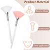 Facial Fan Brushes Set of 6- Pink & White, Soft