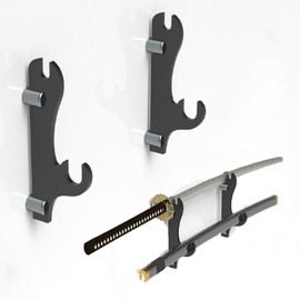 WANLIAN Sword Display Wall Mount, Sword Display Wall Mount, Acrylic Two-Layer Wall Mounted Samurai Sword Stand Display Stand, Luxury Table Stand for Katana or Wakizashi Sword, can Support All Swords