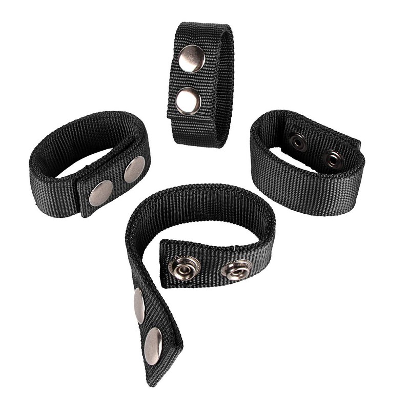 IronSeals 4 Pack Black Nylon Belt Keeper Buckle Clip with