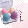 Caja de esponjas blender puff ERGONOMICA HUEVO Maquillaje Kit 4