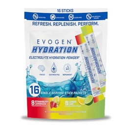 Evogen Hydration - Full Spectrum Electrolyte Powder Packets | Focus, Electrolytes, and Replenish for Peak Performance | Lemon Lime & Strawberry Lemonade | 16 Servings