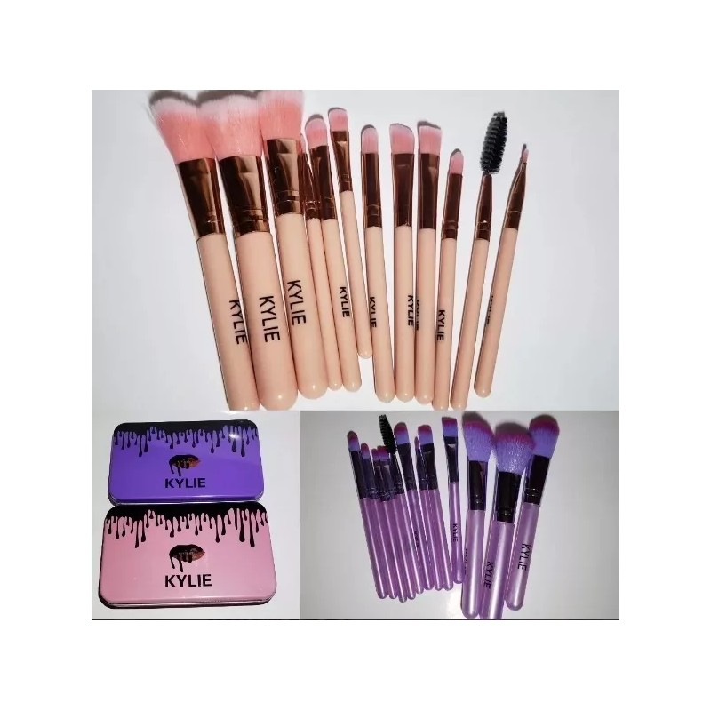 Kylie Cosmetics Brochas Maquillaje Tipo Kylie Set Estuche 12 Profesionales
