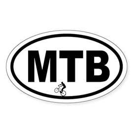 CafePress Mountain Biking Oval Sticker Oval Car Bumper Sticker