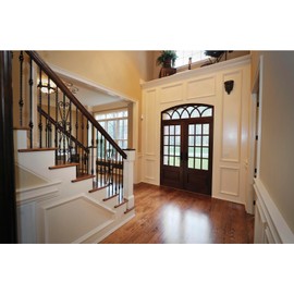 IAM DESIGN Railing Rod Rosette Diameter 95 mm Made of Wrought Iron - Decorative Element for Stair Railings, Wrought Iron