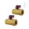 txuzong Shut-off Valve 1/2 Inch Pack of 2 Brass Ball