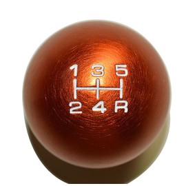 VMS RACING 10x1.25mm Thread 5 Speed Round Ball Shift Knob in Orange Billet Aluminum for Mazda 3 Miata MX3 MX5 MX6 Eunos Protégé 5 323 626 Mazdaspeed JDM