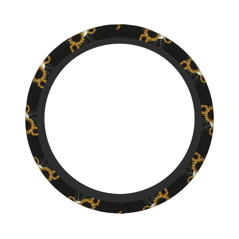 Subily Skull Sunflower Steering Wheel Covers, Cute Thickened Steering Wheel