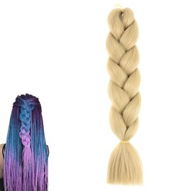 prinfantasy Braid Extensions Ponytail with Scrunchie, Natural Synthetic Hair Braids, Hair Braids Hair Extensions for Braiding, Long Ponytail Hairpiece for Women, BZ005