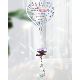 Blumuze Birthday Gifts for Mum, Crystal Suncatcher Mum Gifts from Daughter Son, Mothers Day Christmas Anniversary Wedding Presents for Mummy Mother
