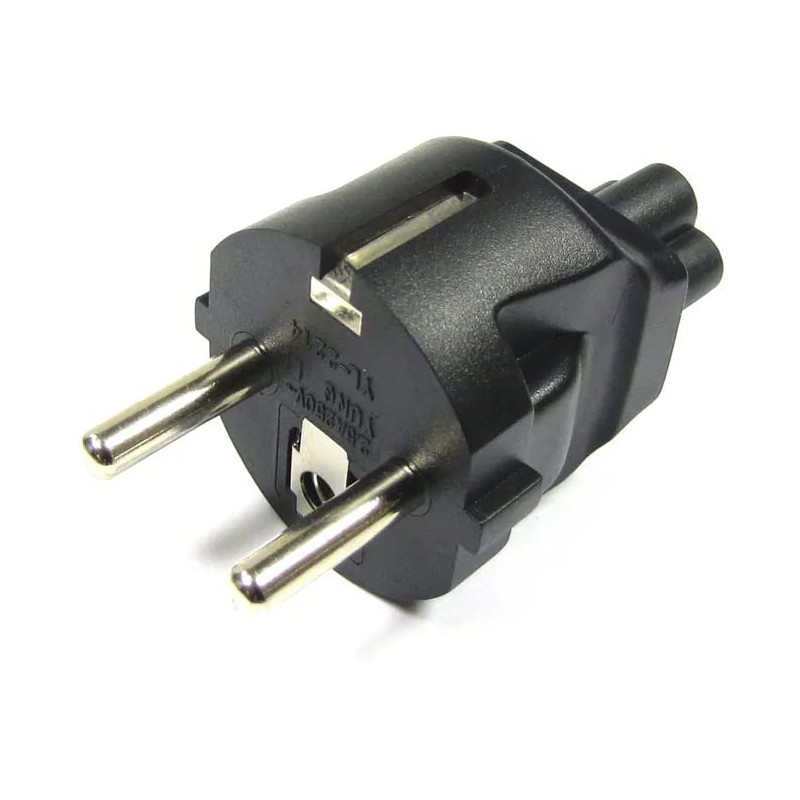 CABLEPELADO IEC320 C5 to Schuko EU Plug to C5 Adapter