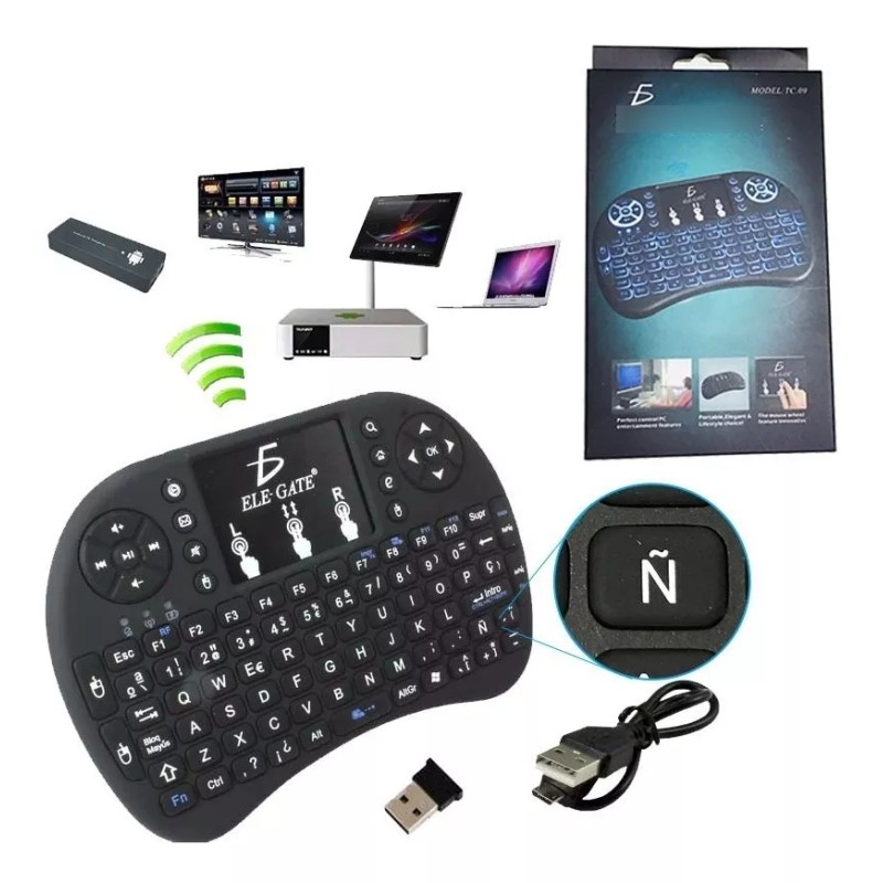 Ele-Gate Kit De Dos Mini Teclados Controles Para Smart Tv