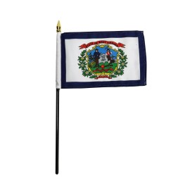 Super Tough West Virginia flag 4 x 6 inch