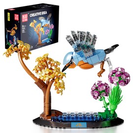 Mould King 10151 Clamping Building Blocks Animals Bird Building Blocks Set with Flowers Creative Animal Model Construction Toy from 8 Suitable for Children and Adults (609 Pieces)