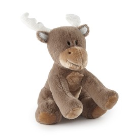 Levtex Baby - Logan Stuffed Toy - Moose - Brown, Taupe and White - Nursery Accessories - Size: 4.5 x 7 x 14in.