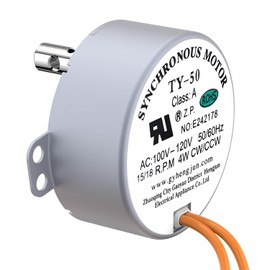 Synchronous Motor 100-120V AC 50/60Hz 15-18RPM Shaft Rotation CW/CCW 4W Gear Electirc Motor with UL Certificate