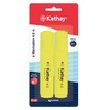 Kathay 2 x Yellow 4mm Bevelled Tip Highlighter Pens 86211960