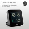 Braun Digital Alarm Clock with Snooze, Negative LCD Display, Quick