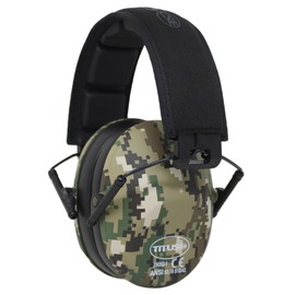 TITUS 2-Series Premium Low Profile Earmuffs, ANSI Rated, High NRR Noise Reduction, Durable Sport Band, Hearing Protection PPE