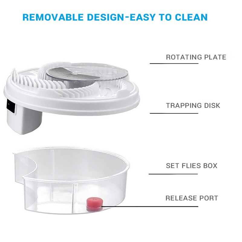 1PCS Electric Fly Trap Device with Trapping Food Electric Flycatcher