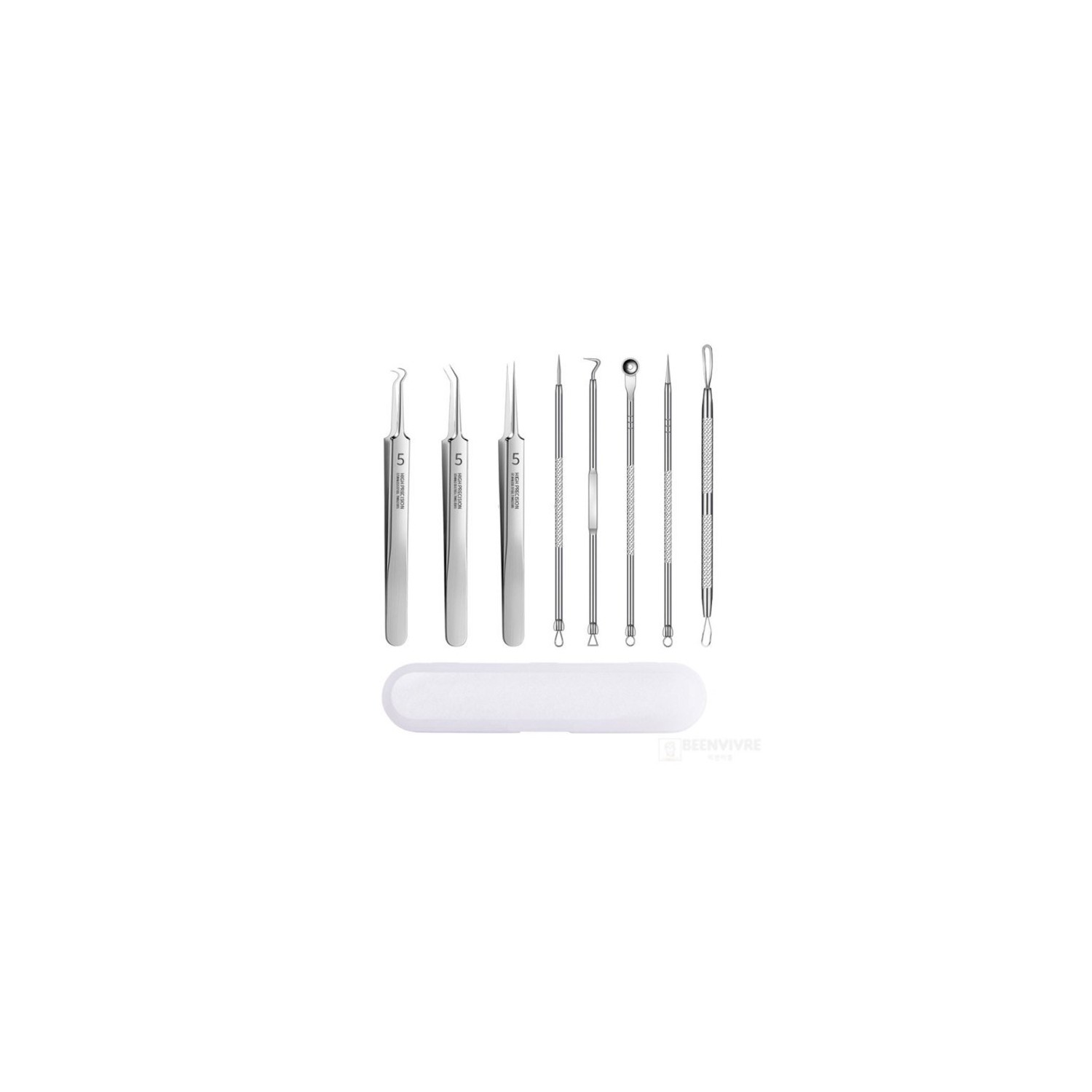 스텐 블랙헤드 짜는 도구 쥐젓제거 핀셋 코 턱 피지압출기 Stainless Steel Blackhead Extractor ...
