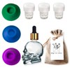 Portable Travel Inkwell Set for Calligraphy Glass Dropper Bottle, Dinky