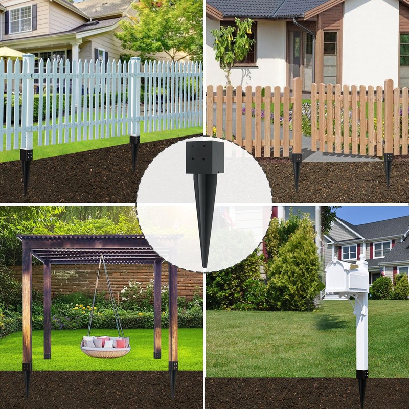 1 Pcs 4x4 Fence Post Anchor Ground Spike 16"(Inner Size