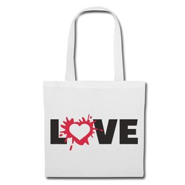 Reifen-Markt Tasche Umhängetasche LIEBE - HEIRATSANTRAG - VERLOBUNG - HOCHZEIT - VALENTINSTAG Einkaufstasche Schulbeutel Turnbeutel in Weiß