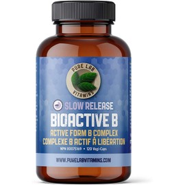 Pure Lab Vitamin | Slow Release Bioactive B Complex | 120 Capsules | Vitamin B-Complex Supplements | Metabolic Support Immune System | Vitamin B Pressure Complex | B Complex Vitamins for Men and Women