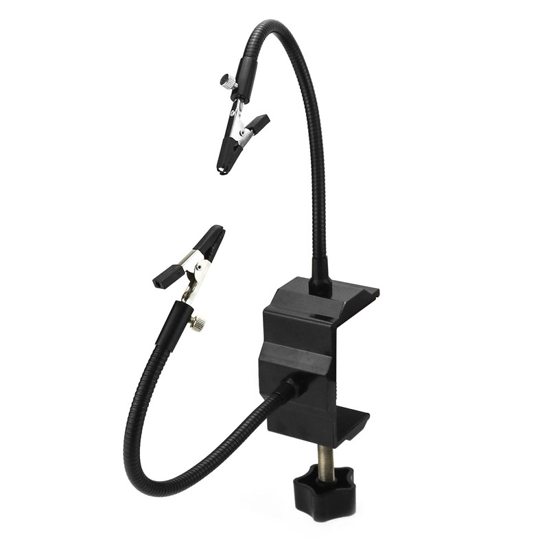 QWORK® Soldering Aid Helping Hand with C-Clamp and 2 Flexible