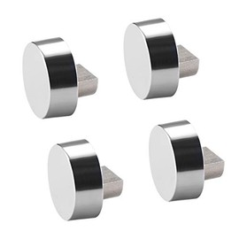 uxcell Mirror Clips - Zinc Alloy Glass Clips Clamps Holder Round Shape for 6-7mm Thick Mirror, 4 Pcs