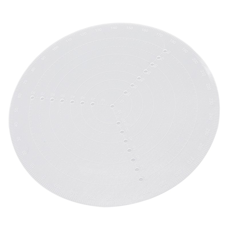 Round Center Finder Acrylic Semi Transparent Compass Drawing Measurement Tools