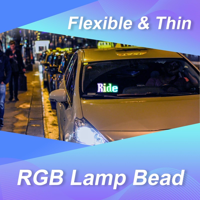GOTUS LED Light Signs for Car,Programmable Flexible LED Sign,Bluetooth APP