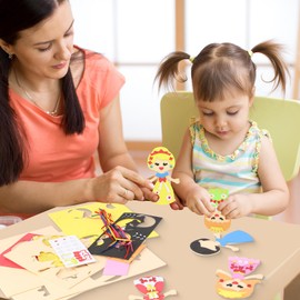 Fennoral 12 Pack Princess Craft for Kids Make Your Own Princess Foam Stickers DIY Arts and Crafts for Girls Art Activity Princess Themed Party Decoration Birthday Gifts