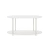 Furinno Turn-N-Tube No Tools Modern Oval Side Table, White/Virgin White