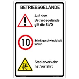 Schilderio Safety Sign Operating Terrain Step Speed Sign 450 x 300 mm Sturdy Aluminium Composite Plate 3 mm Thick