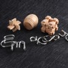 6pcs DIY Wooden Metal Jigsaw Intelligent Educational Puzzle Lock Toys