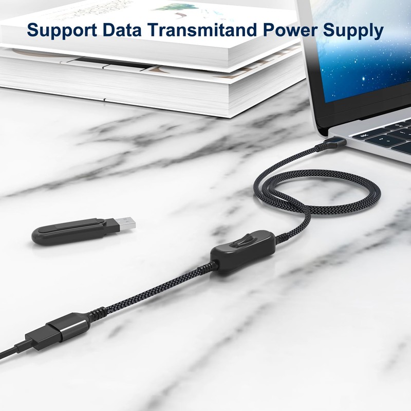 Itramax USB On Off Switch Cable,USB Extension Cable Support Data