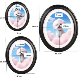 kfeity Oval picture frame Wooden Display Frame Classic Wooden Wall Hanging Picture Frames for Home Office Wall Decor (Black,12 inch)