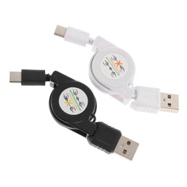 jojofuny 8pcs Retractable Type- Charging Cable Flexible for Safe Charging Data Transfer Compatible Devices