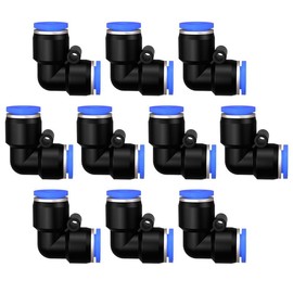 10Pcs Pneumatic Quick-Connect Fittings, 10mm 3/8 Inch Tube OD Straight Air Hose Connectors, Push-Release Couplings for Pneumatic Systems, Durable Nylon Construction, 2-Way Push-to-Connect Fittings