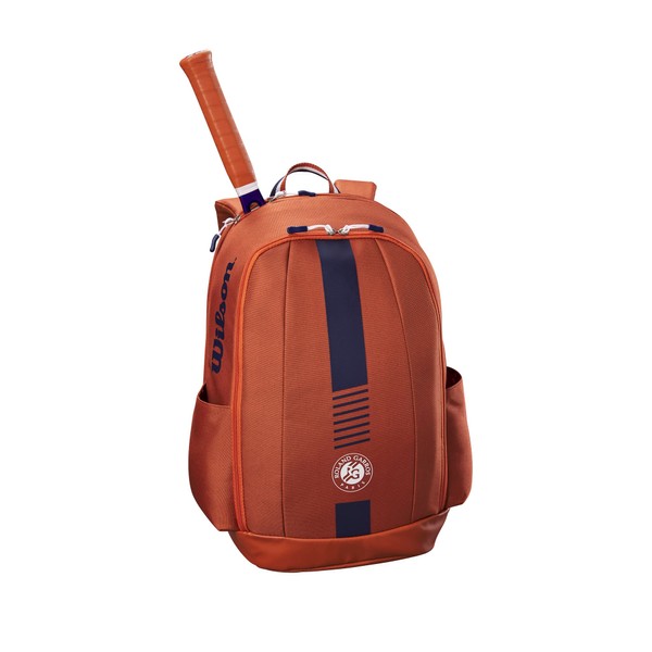 WILSON Roland Garros Team Tennis Backpack - Clay/Navy, Holds up to 2 Rackets