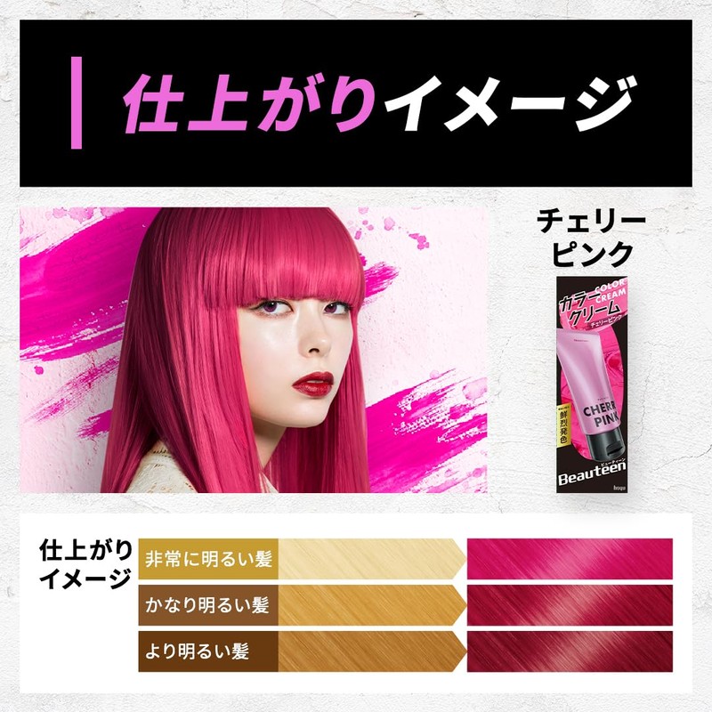 Hoyu Beauty Point Color Cream, Cherry Pink, 4.9 oz (140