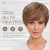 HAIRCUBE Short Chocolate Swirl Brown 100% Human Hair Wigs for