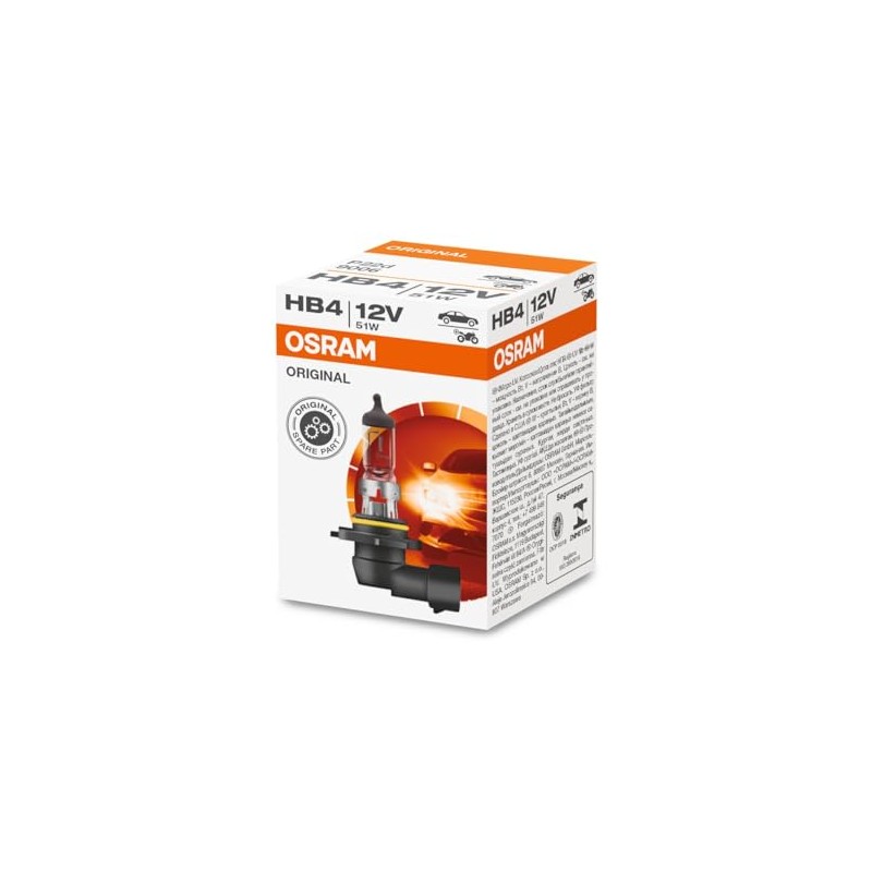 OSRAM 9006 ORIGINAL HB4, halogen headlamp, 9006, 12 V passenger